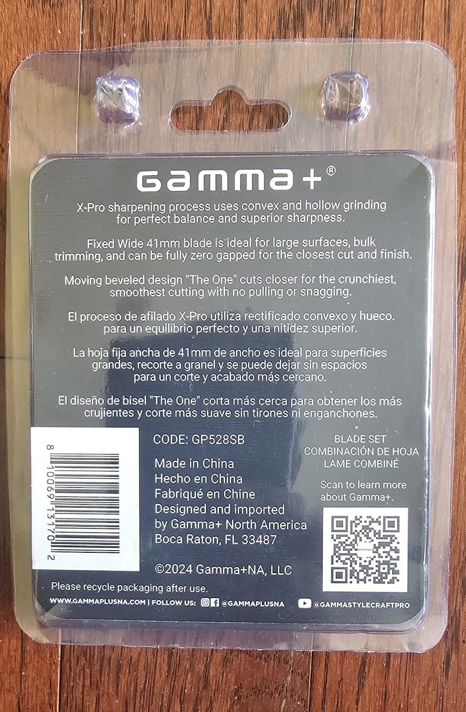 Gamma+ X-Pro Wide Stainless Steel Blade with The One Cutter Set #GP528SB