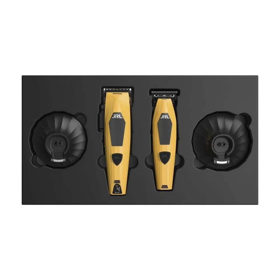 JRL Professional Diamante Cordless Clipper & Trimmer Comb Set Yellow