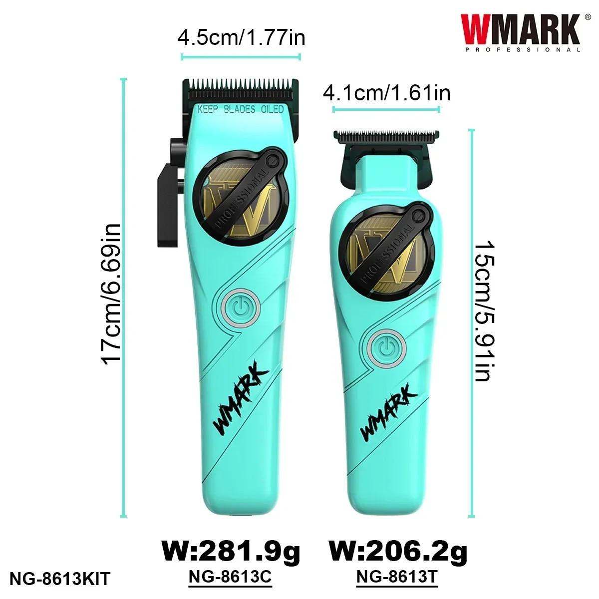 WMARK NG-8613KIT Pro Hair Cutting Kit – Fast, Cordless Clipper + Trimmer