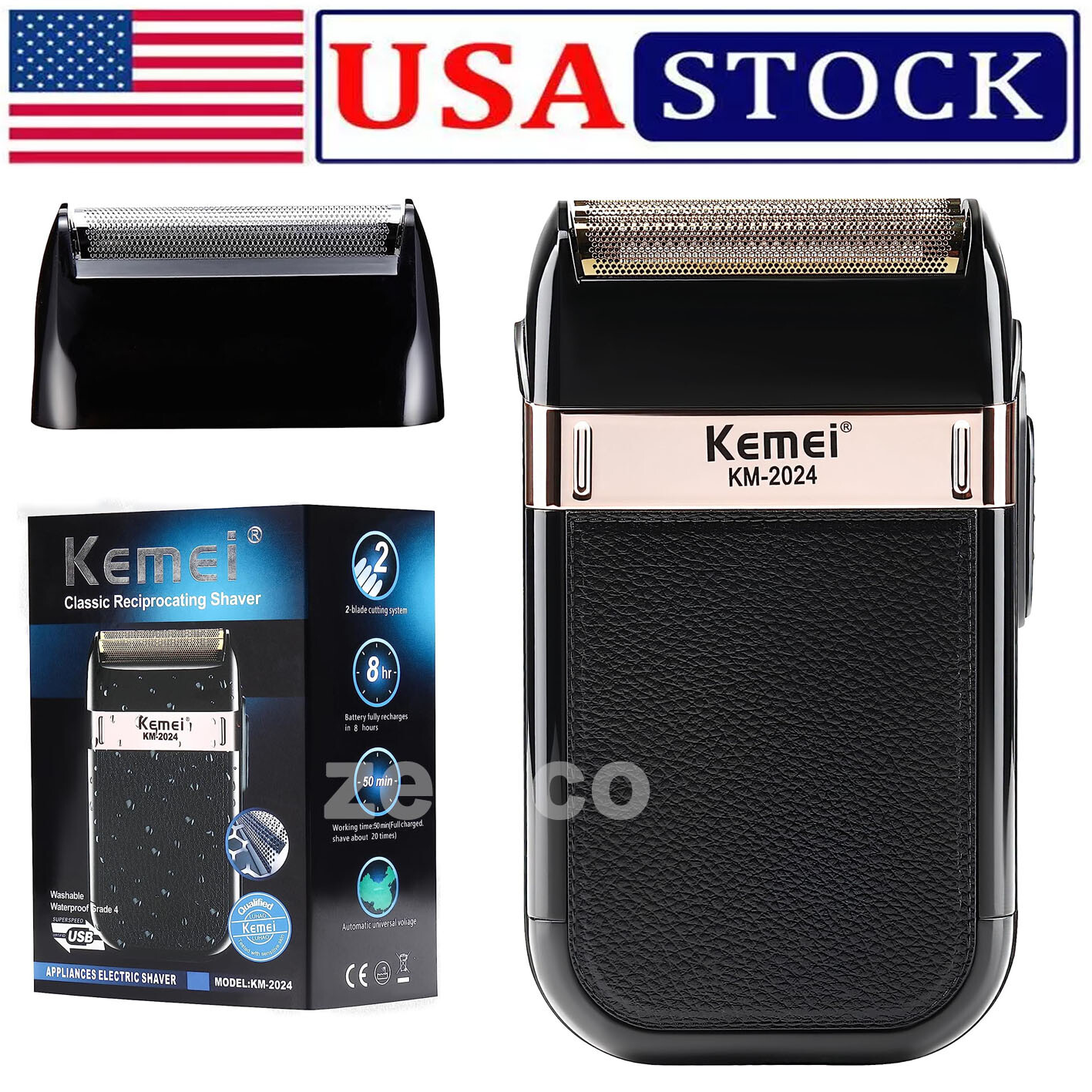 Men’s Electric Shaver Trimmer Razor Hair Beard Shaving Machine USB Rechargeable