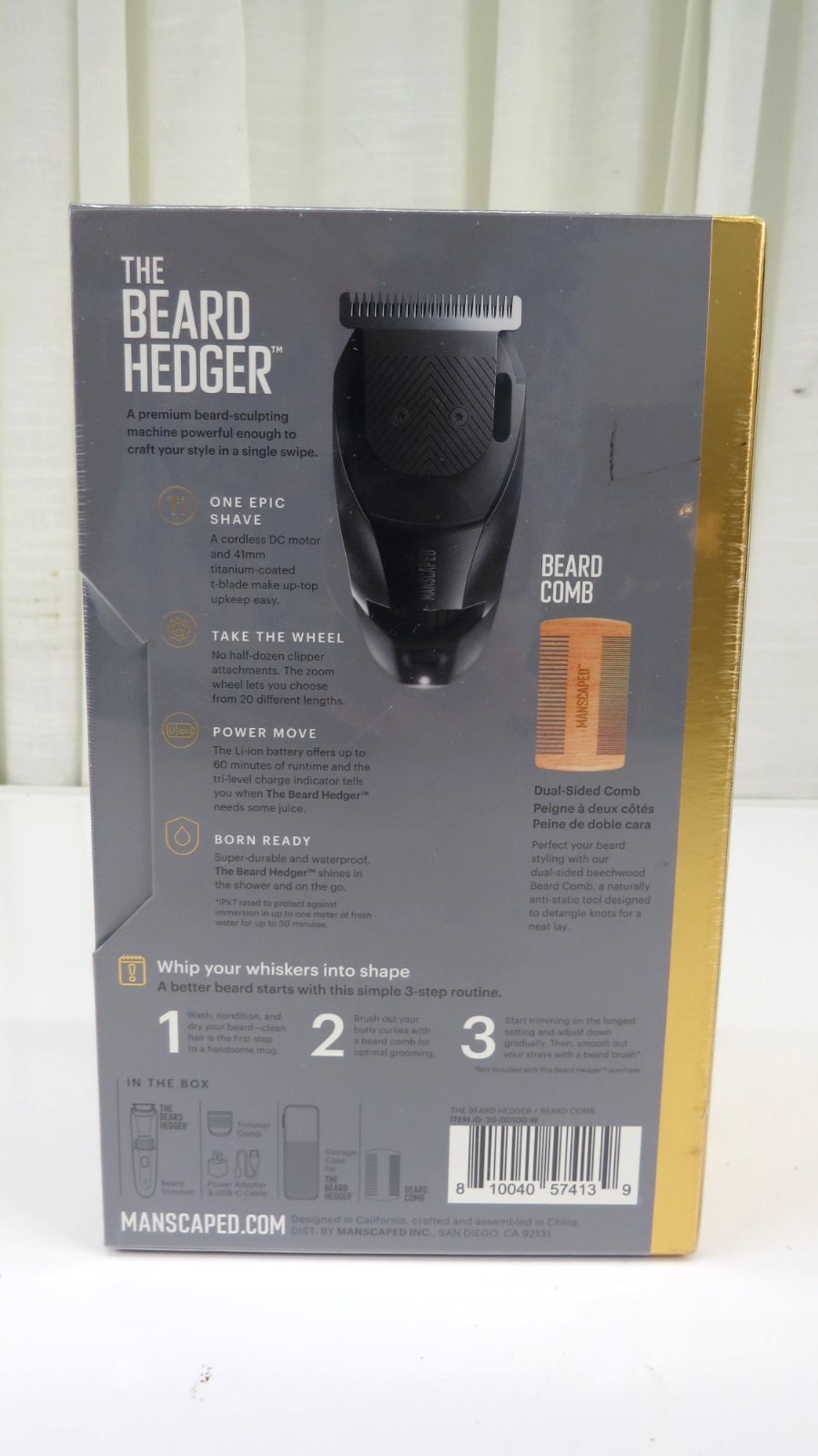 MANSCAPED The Beard Hedger Electric Beard Trimmer w/ Beard Comb