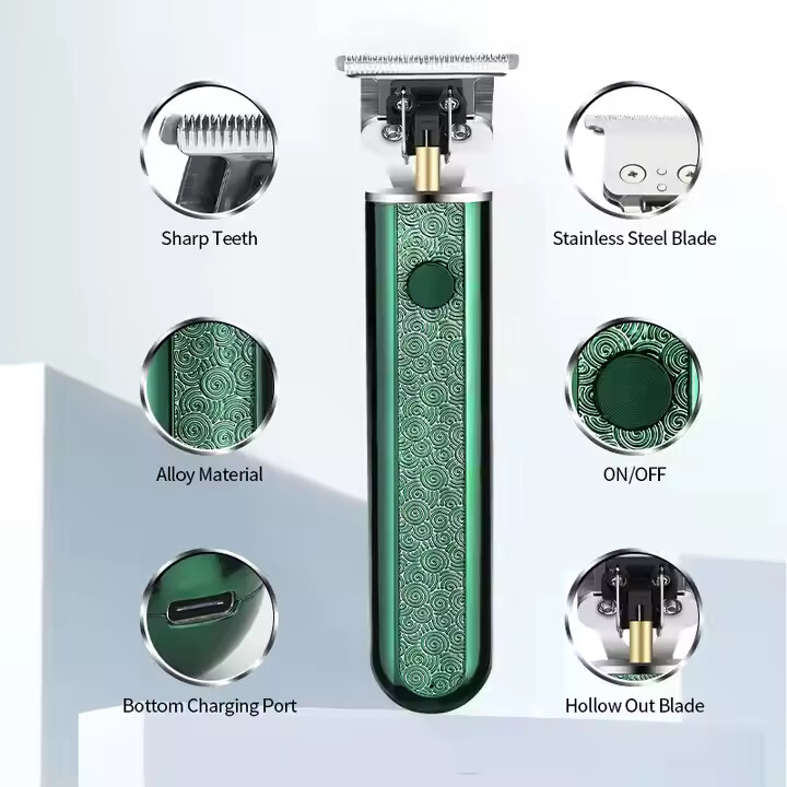 Resuxi JM307 Vintage Barber Rechargeable Hair Beard Clippers Electric Cordless