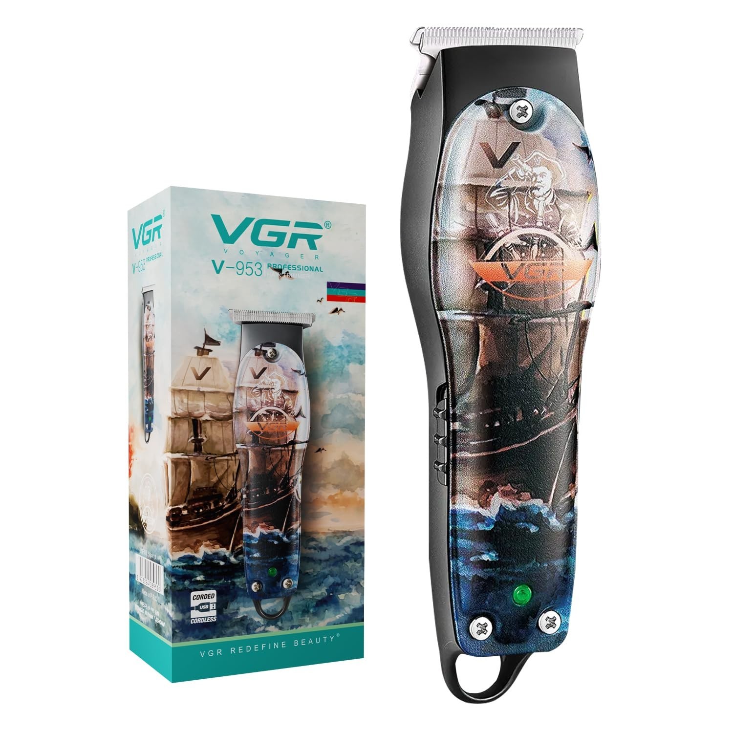 VGR V-953 Professional T-Blade Hair Trimmer for Men,V-953,Multicolour