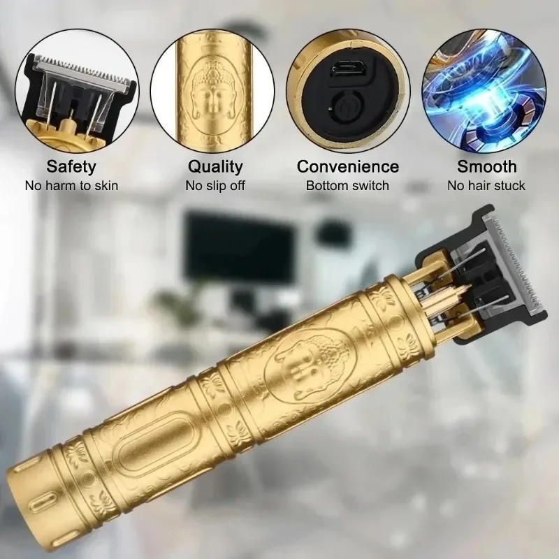 Professional Trimmer Hair Clippers Cutting Beard Cordless Barber Shaving Machine