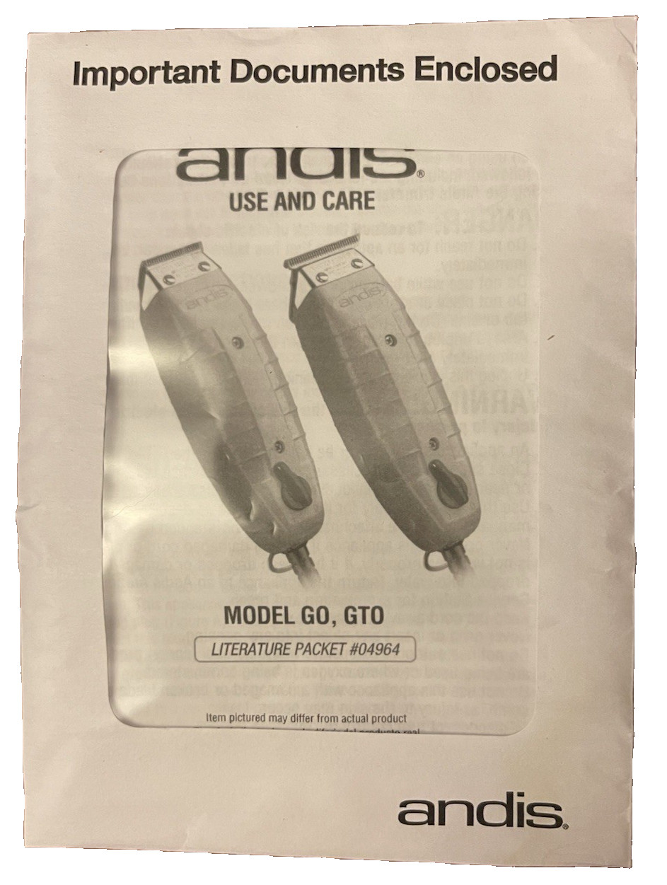 Andis T-Outliner Professional T-Blade Trimmer GTO Dry & Fading Corded #04710 VGC
