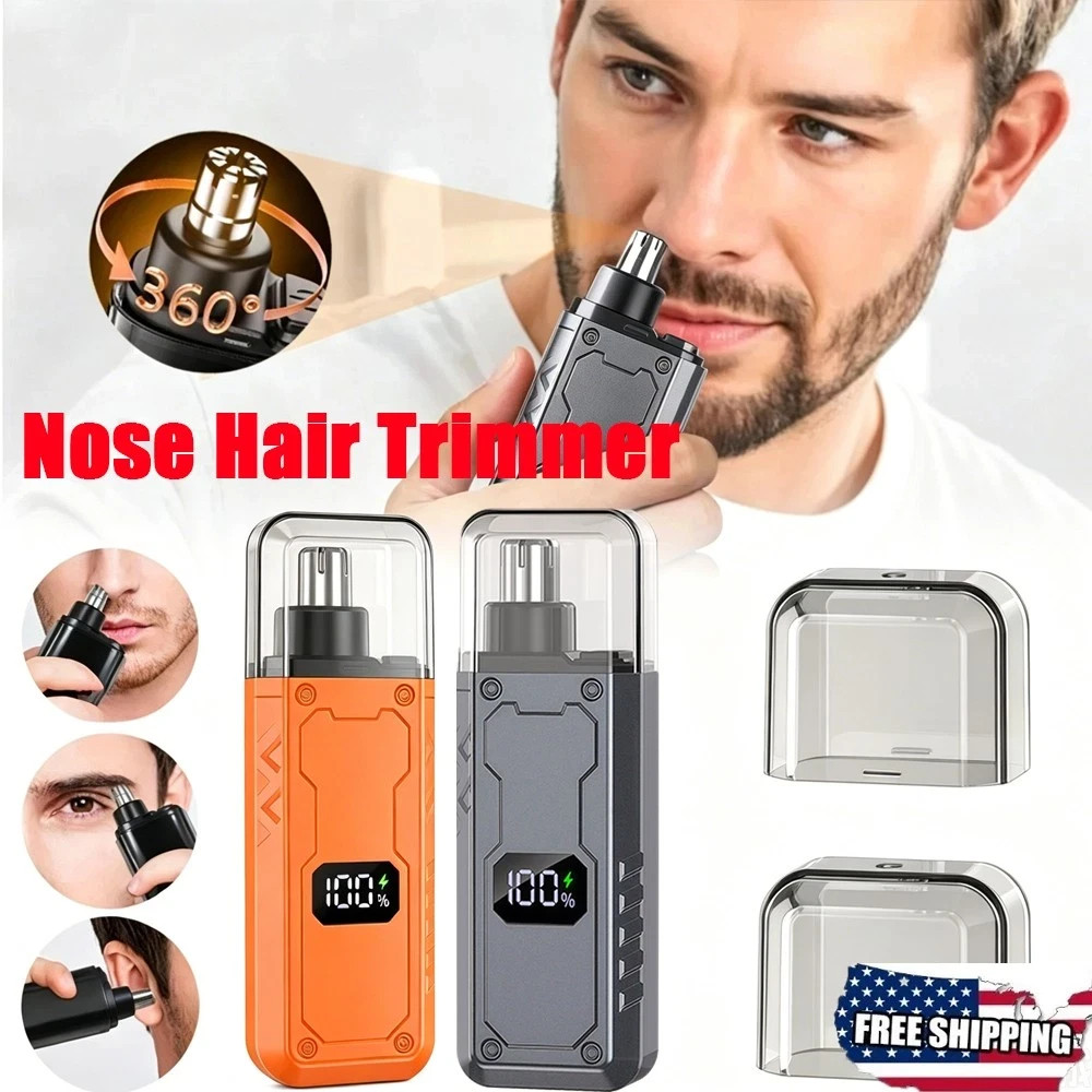 Ear and Nose Hair Trimmer with LED indicator USB Rechargeable Water Resistant