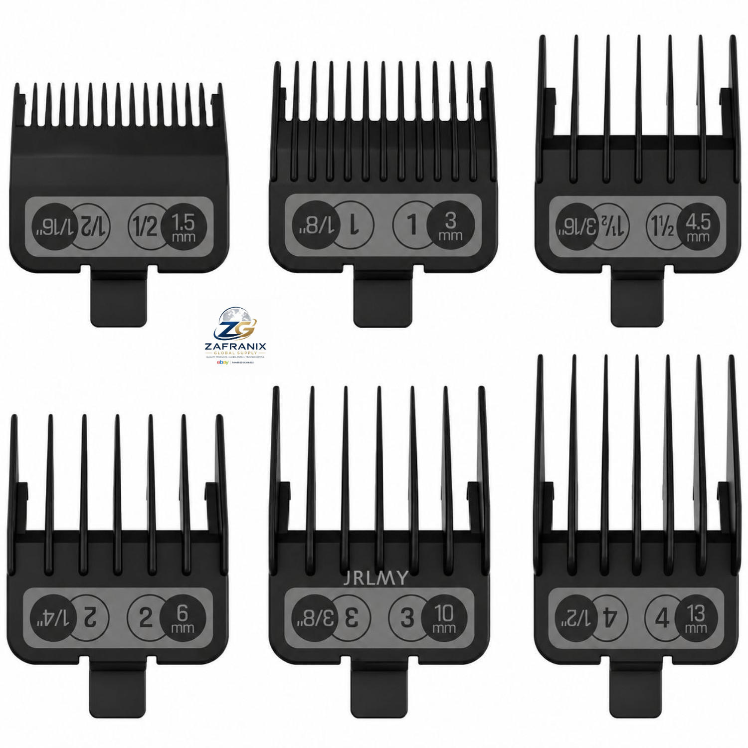 JRL Authentic Clipper Premium Clipper Attachment Guard 6 Pcs Difference Size