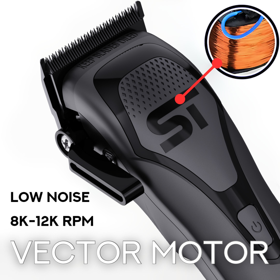 Supreme Trimmer DARKSTAR 72 DLC Taper Clipper w/ Magnetic Vector Motor | Black