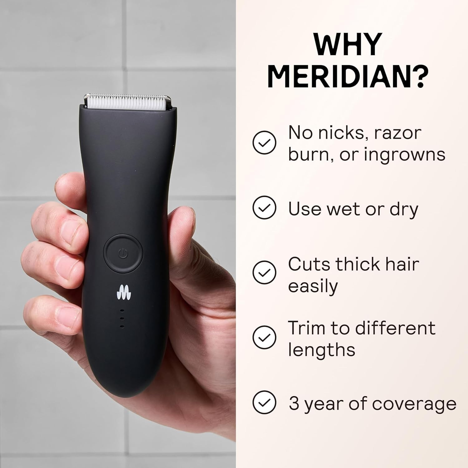 Versatile Waterproof Body Hair Trimmer for Men & Women | Onyx Ceramic Blades