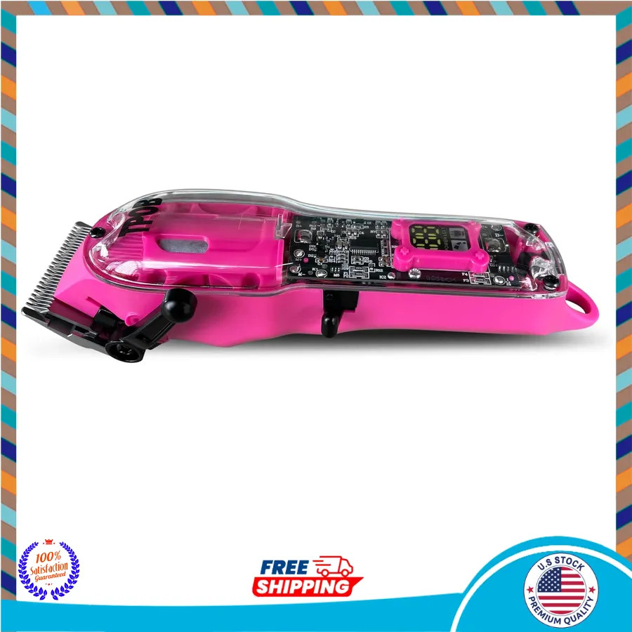 TPOB Slime 2 Barber Hair Clippers 6800 RPM X Fade Blade Matte Green Pink