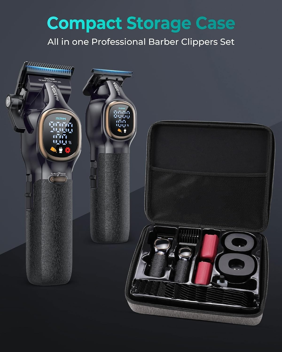 Professional Hair Clippers for Men, Professional Barber Clippers and Trimmer Set