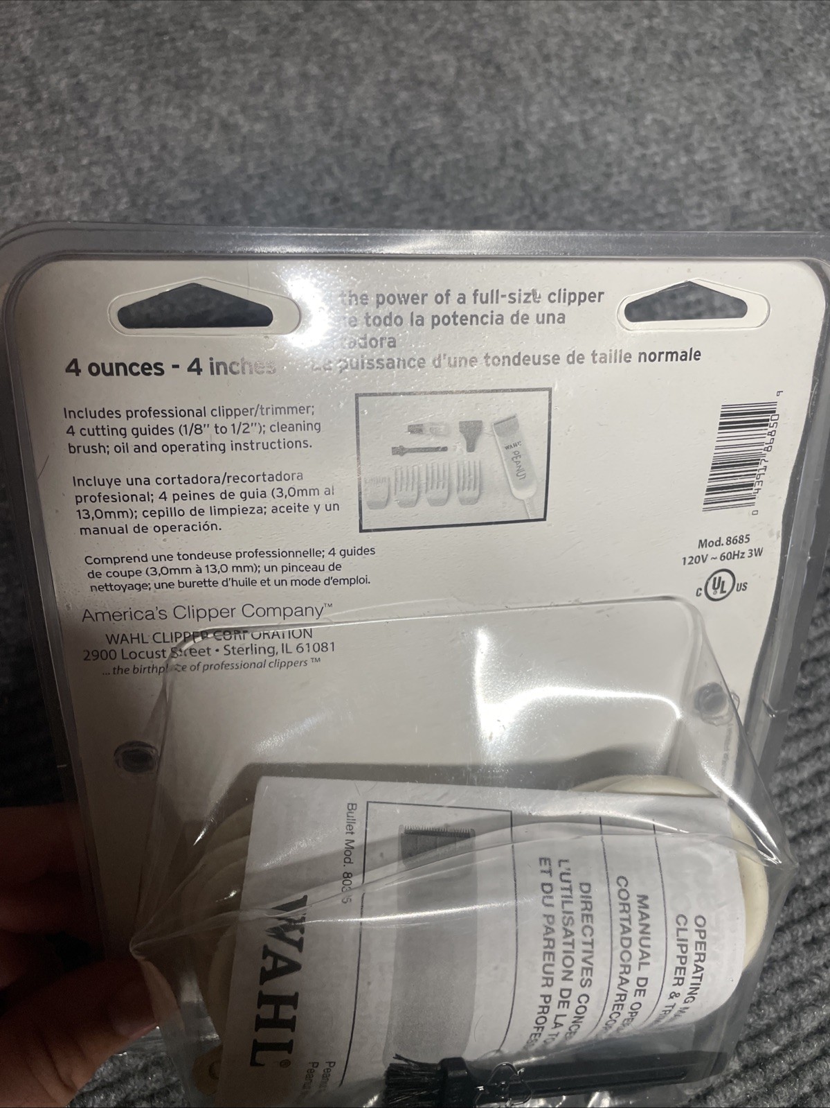 Wahl Professional Classic Peanut Clipper/Trimmer – White Open Box