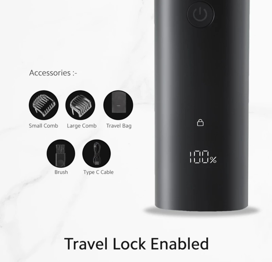 Xiaomi Beard Trimmer for Men | 0.5mm Type-C Fast Charging Led Display