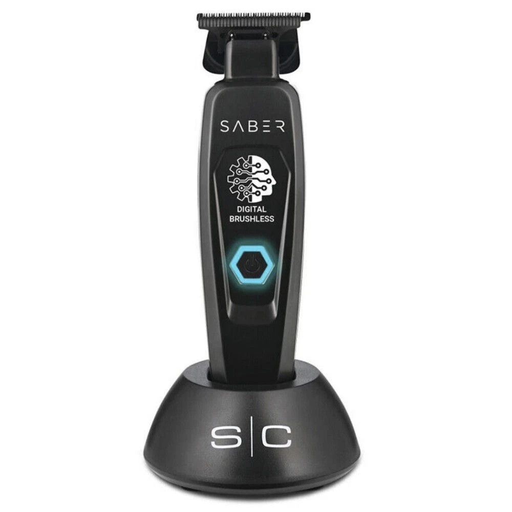 StyleCraft Pro SABER Cordless Metal Trimmer With Digital Brushless Motor-Black
