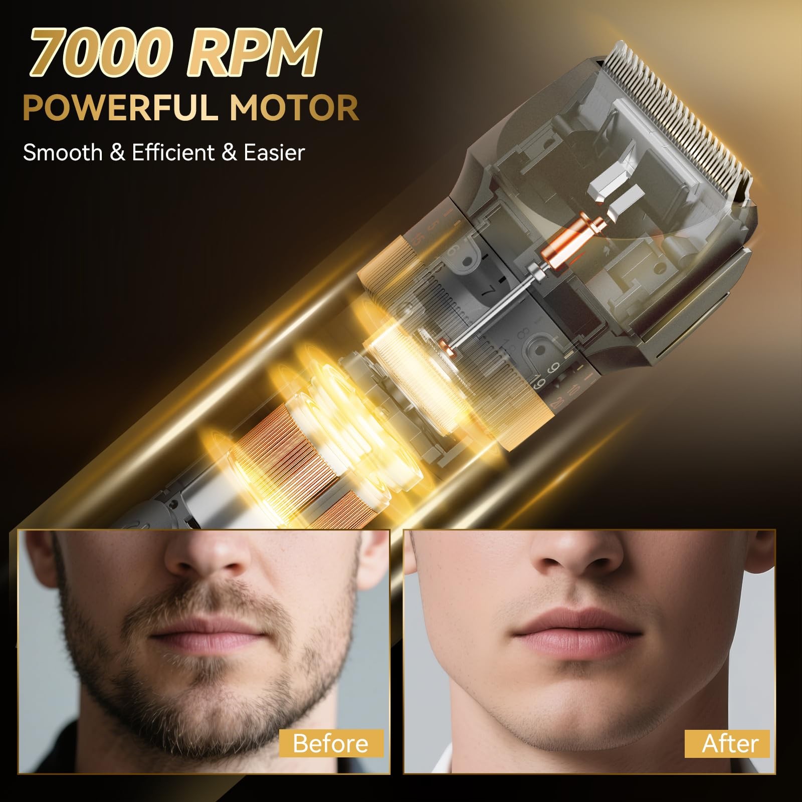 Beard Trimmer for Men, 42 Adjustable Length Setting Mustache Trimmer