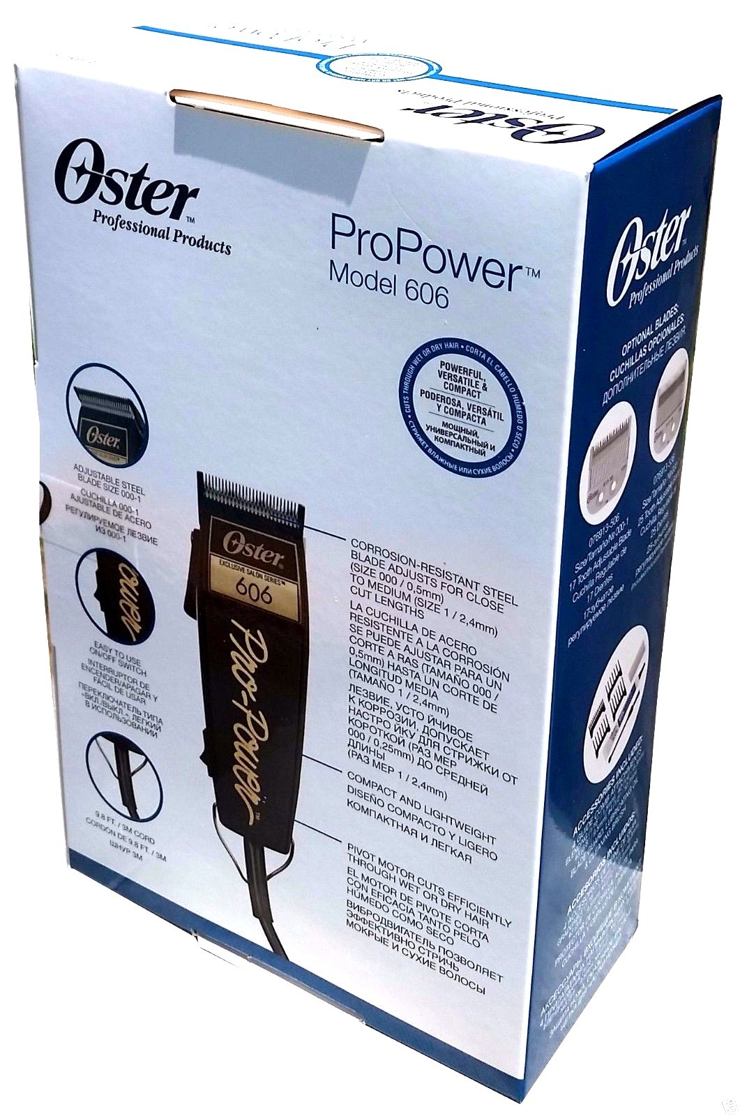 Oster 220v Pro Power 606 Pivot Clipper Adjustable Blade 76606-950 FREE DVD New