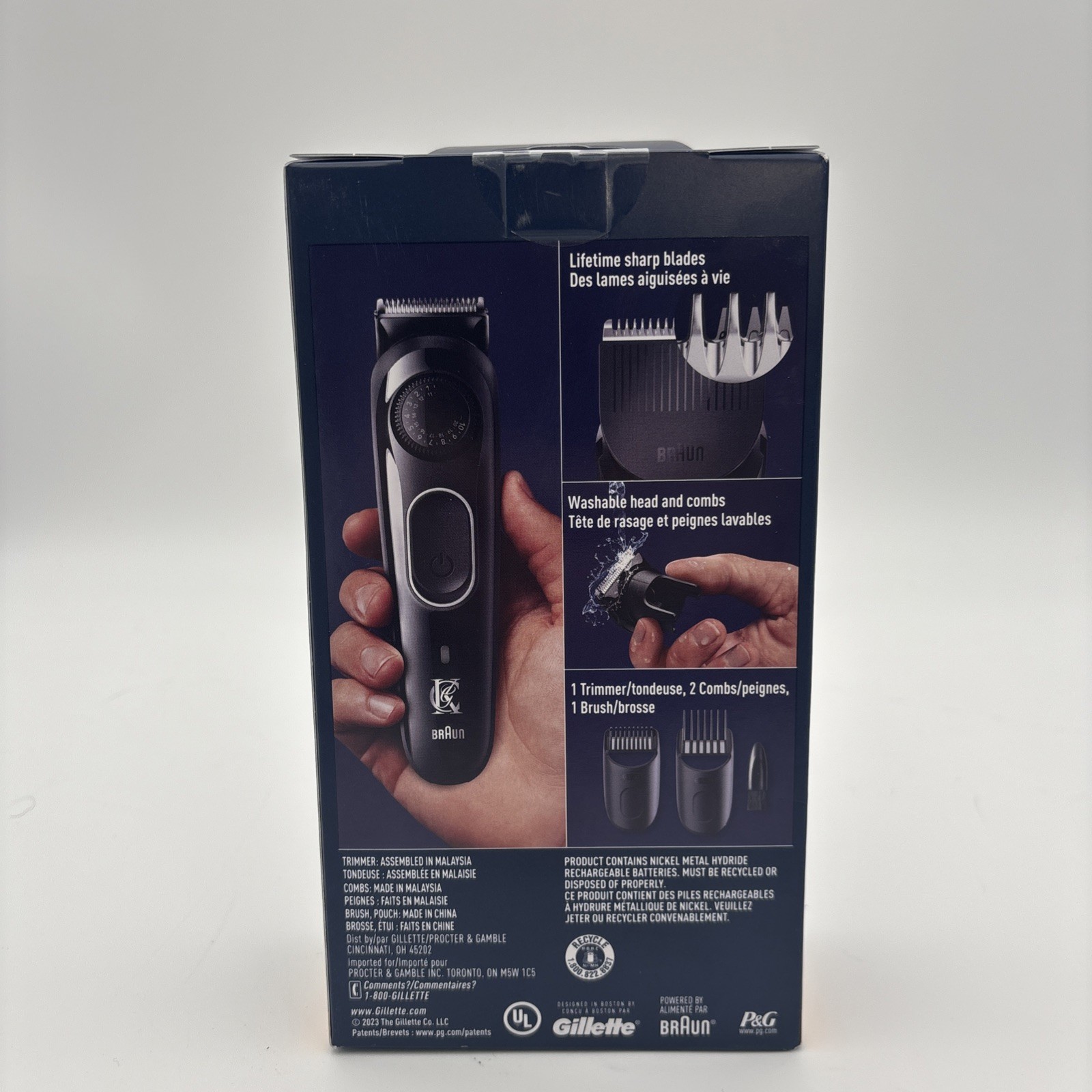 King C. Gillette Beard Trimmer 40 Length Settings Washable Head & Combs NEW
