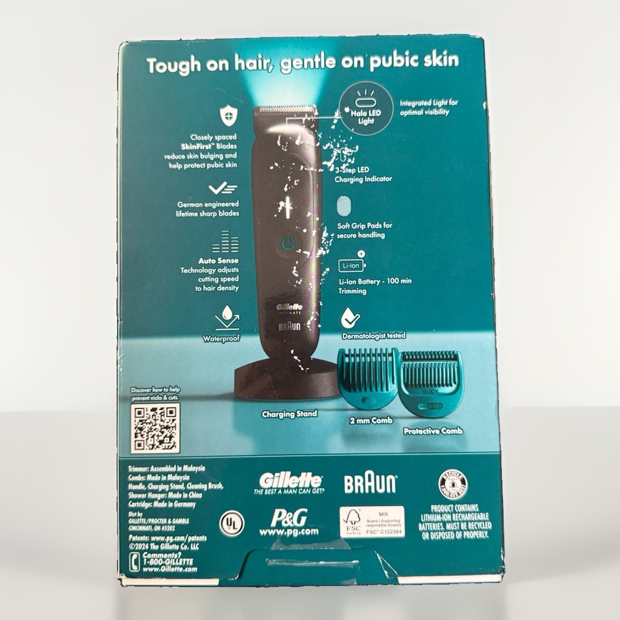 Gillette Intimate i7 Men’s Premium Body & Pubic Hair Trimmer w/ Razor BRAND NEW