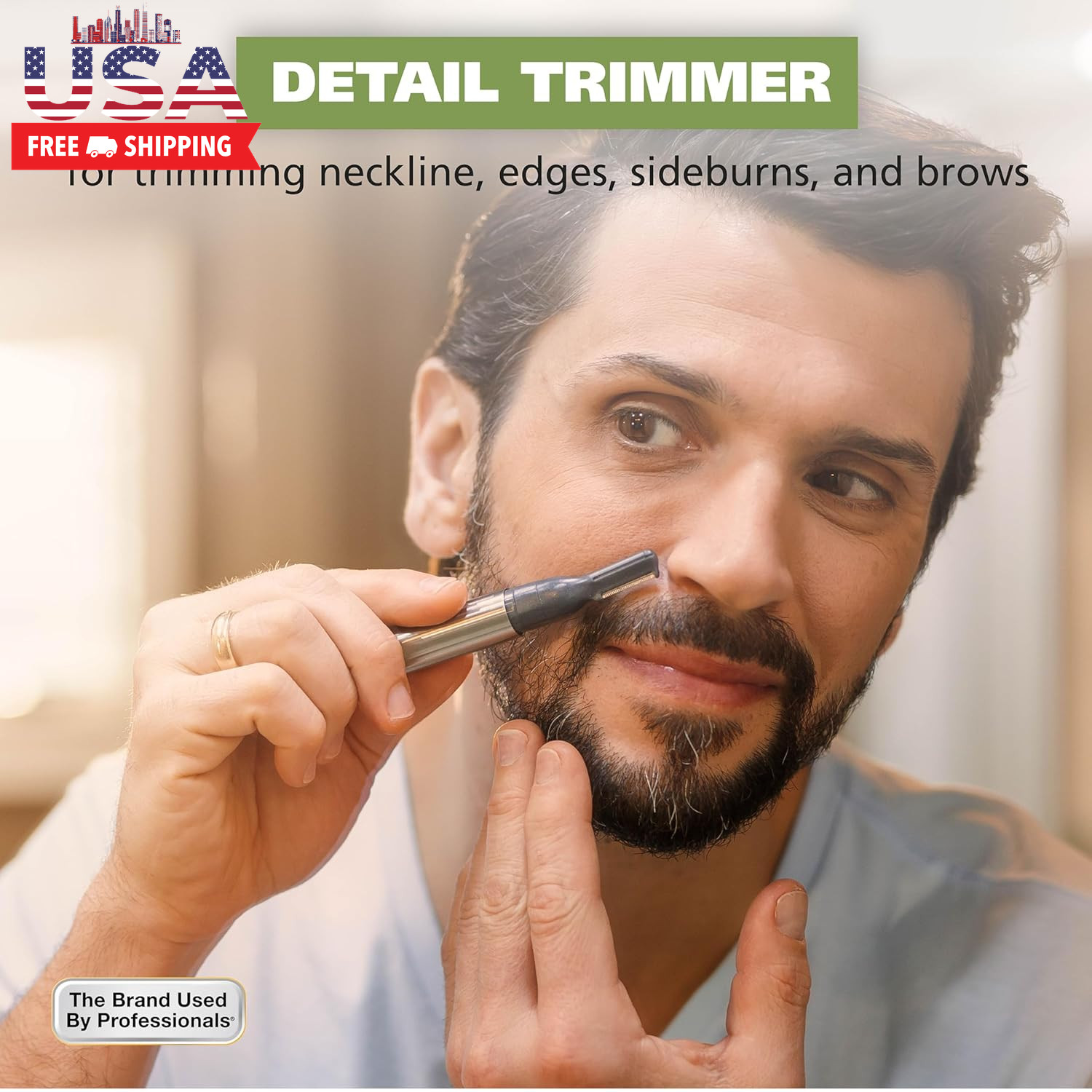 Micro Groomsman Battery Personal Trimmer for Hygienic Grooming with Rinseable, I