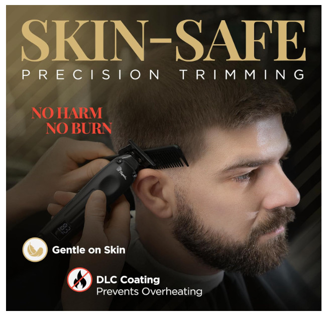 New Seal Fagaci Professional Hair Clippers DLC Blade High Torque Vector Motor