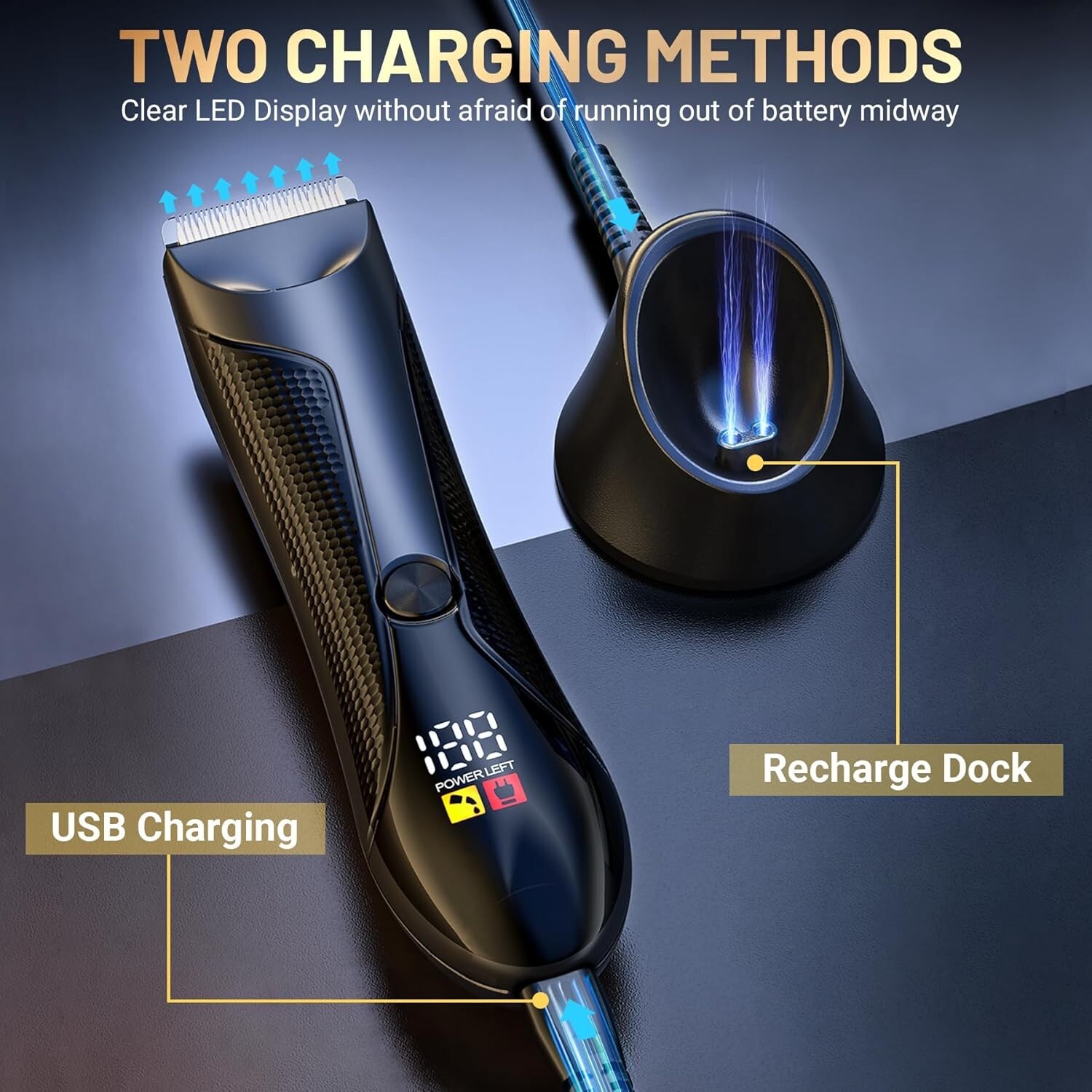 Groin Hair Trimmer for Men – Safe Ball Shaver, Replaceable Ceramic Blade Heads