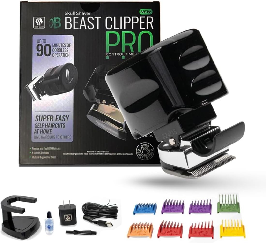Skull Shaver Beast Clipper Pro Cordless Steel Blades Grooming