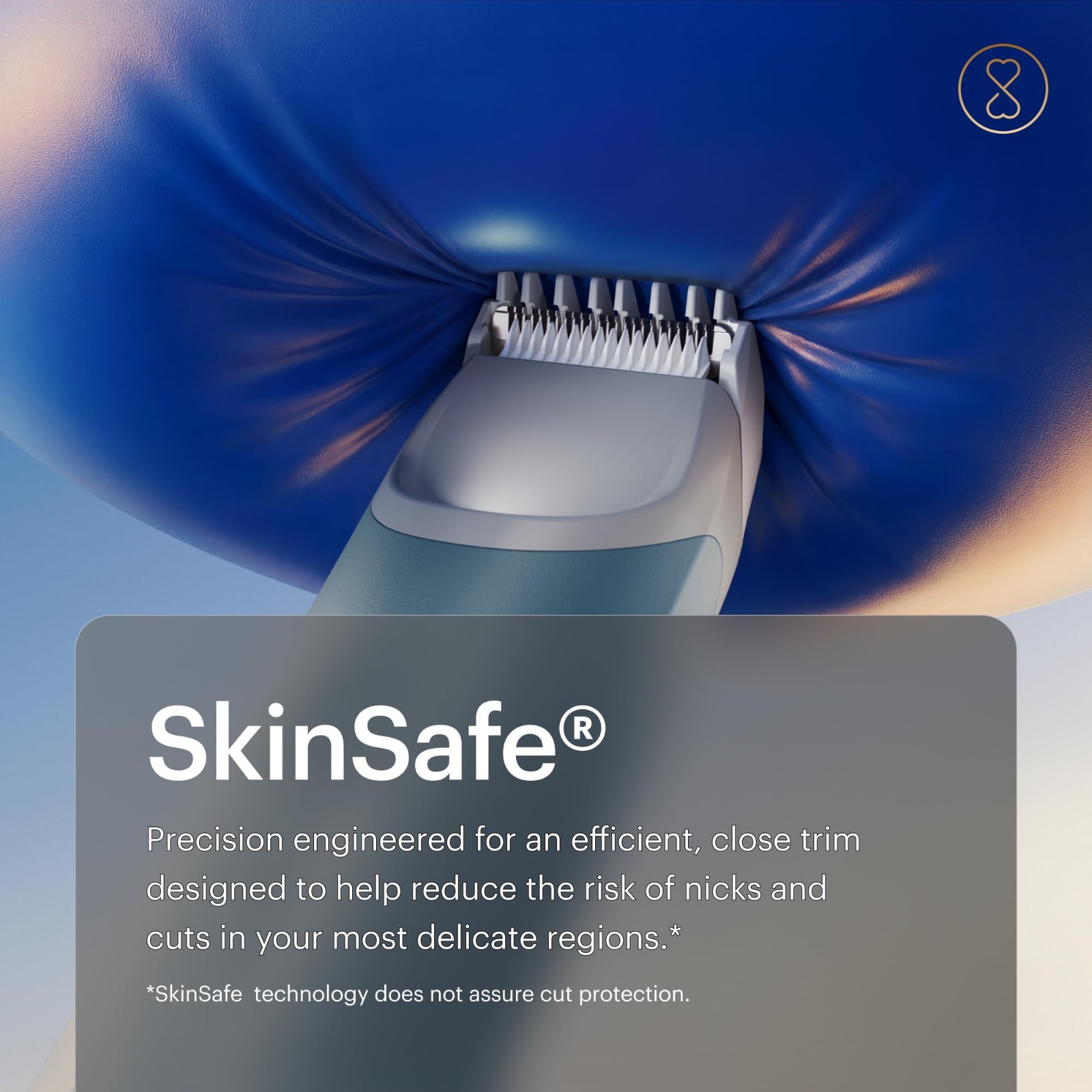 Waterproof Groin & Body Hair Trimmer – SkinSafe Blade, USB-C, 60 Min Runtime, 2