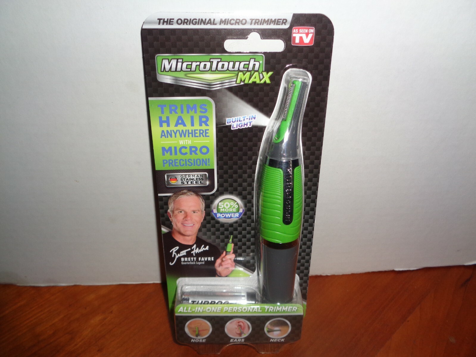 Micro Touch Max All In One Personal Hair Trimmer w/LED Light For Nose Ears Neck