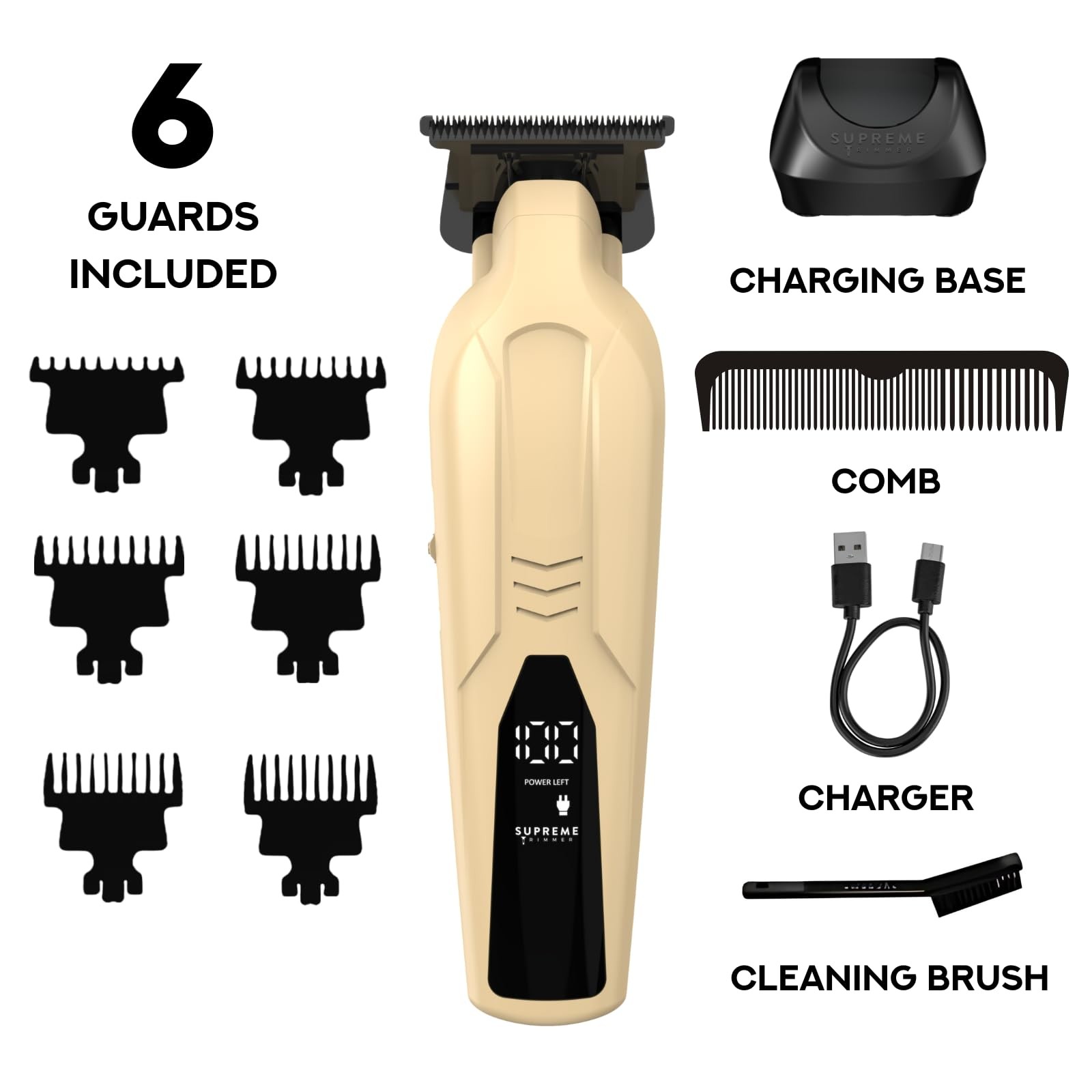 Supreme Trimmer Vader Lite ST3700 Professional Barber Trimmer – Ultra Sharp Z…