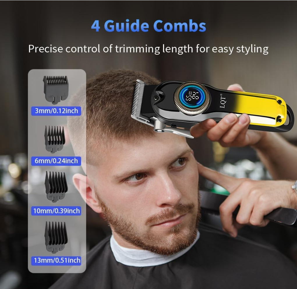 LQT® Hair Clippers for Men Professional, Body Hair Trimmer & Cordless Grooming S