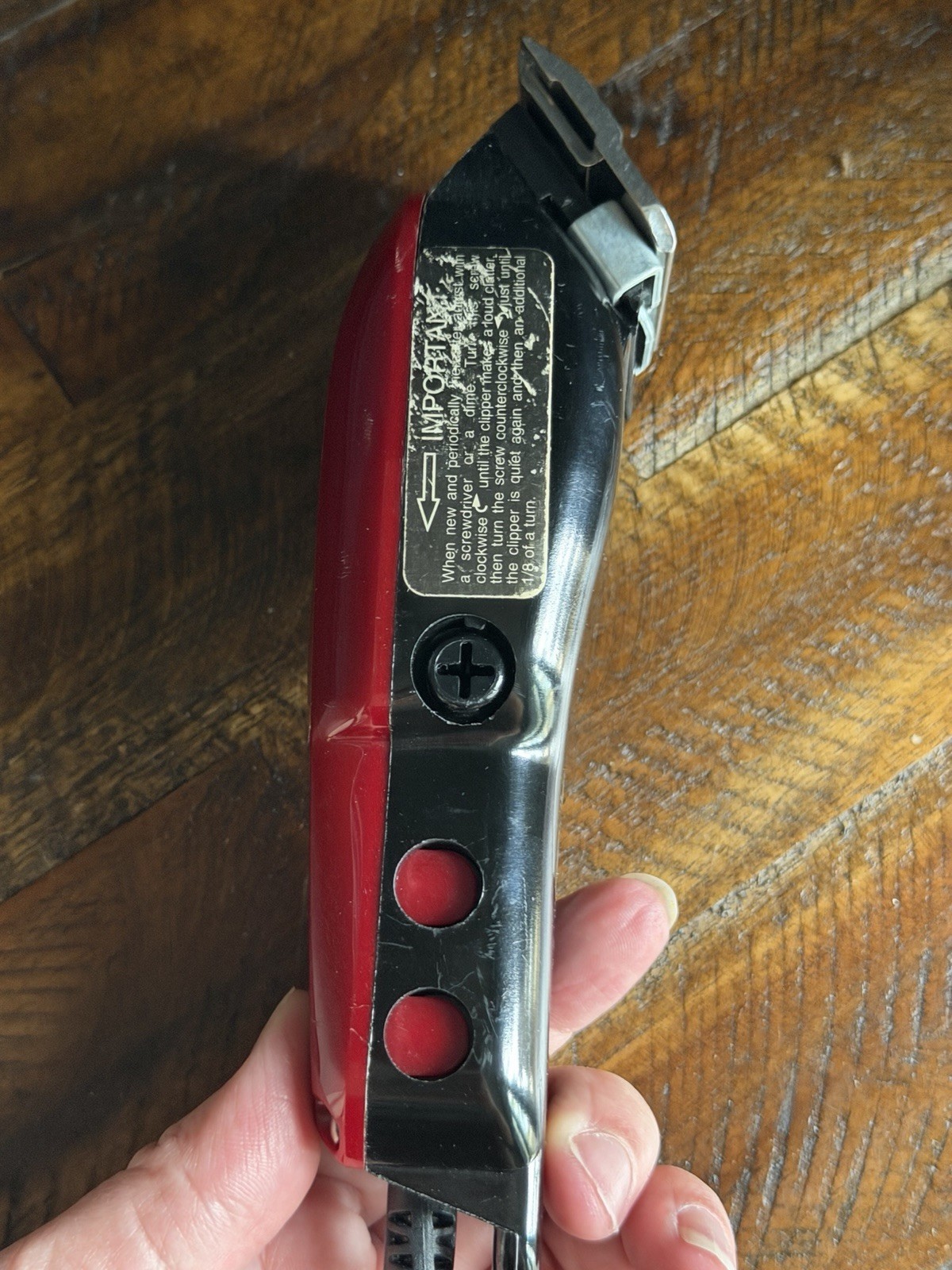 Wahl Professional Designer Corded Hair Clipper With Adjustable Level. Color Red