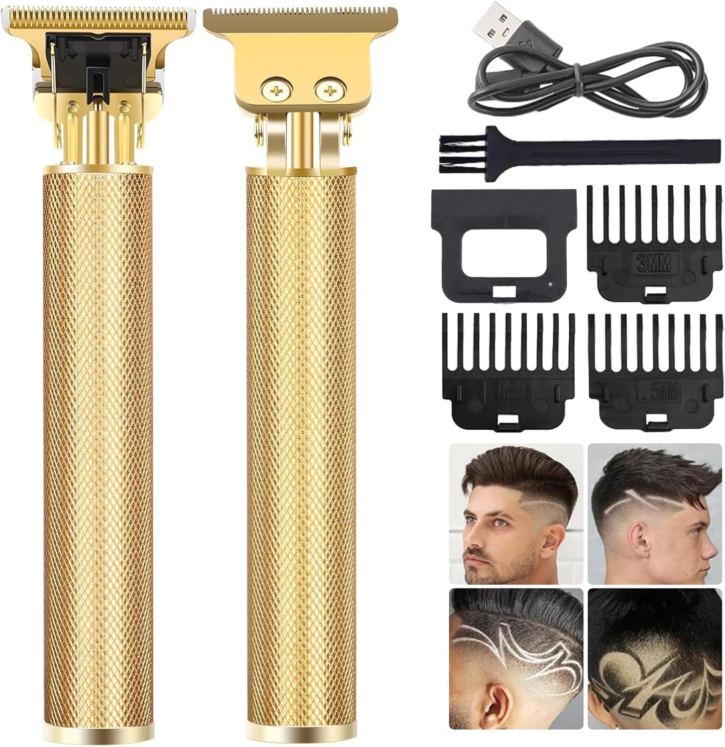 Professional Men’s Hair Clipper – T-Blade Trimmer with 180 Min Battery Life