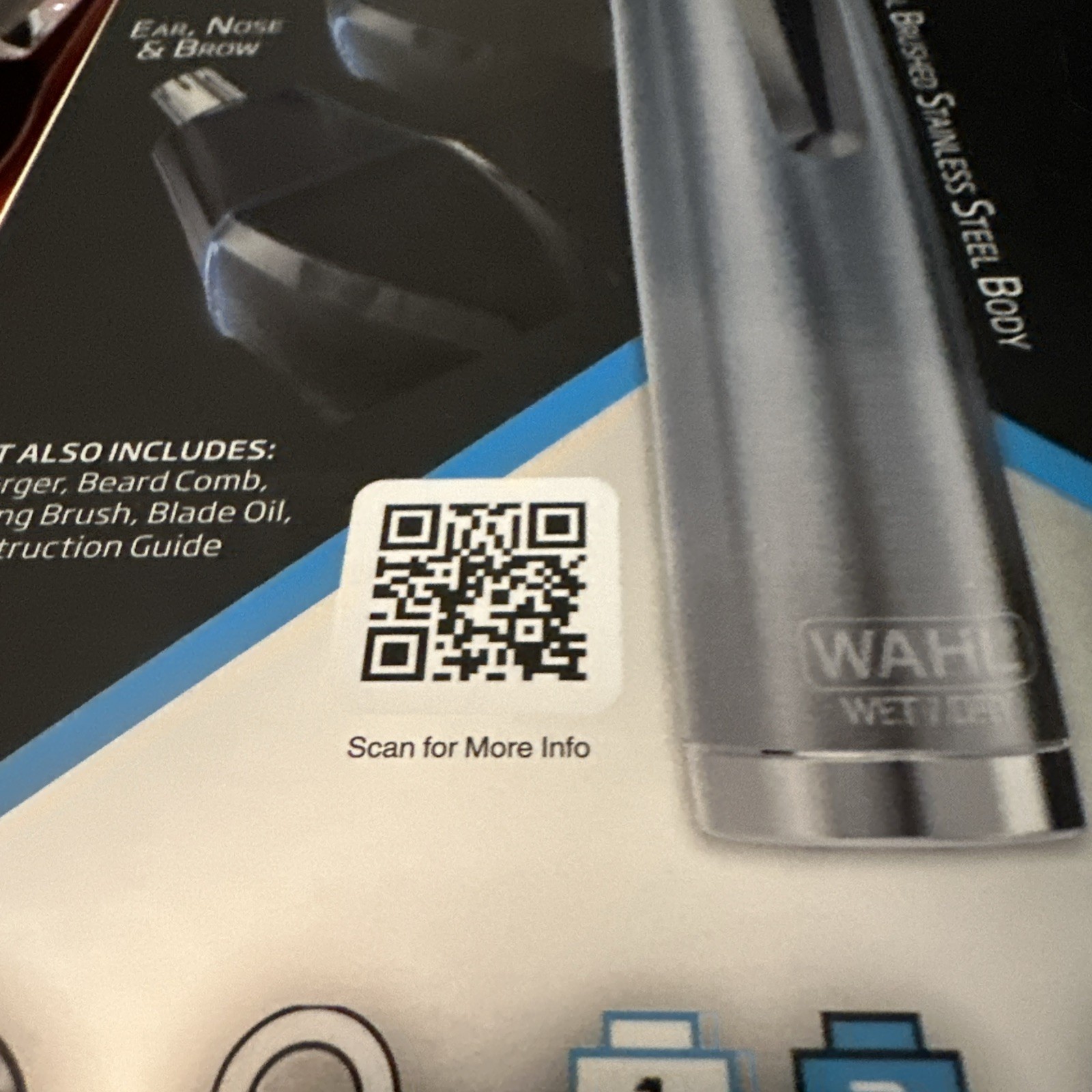 Wahl Stainless Steel Lithium-Ion Trimmer (9898) – Silver