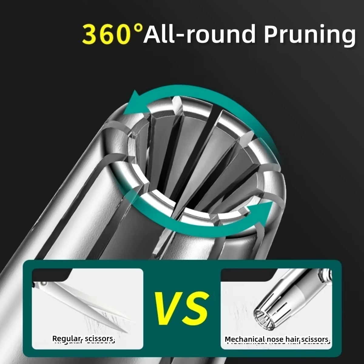 Manual Nose Hair Trimmer Clipper Stainless Steel Grooming Tool For Men 1 Pc