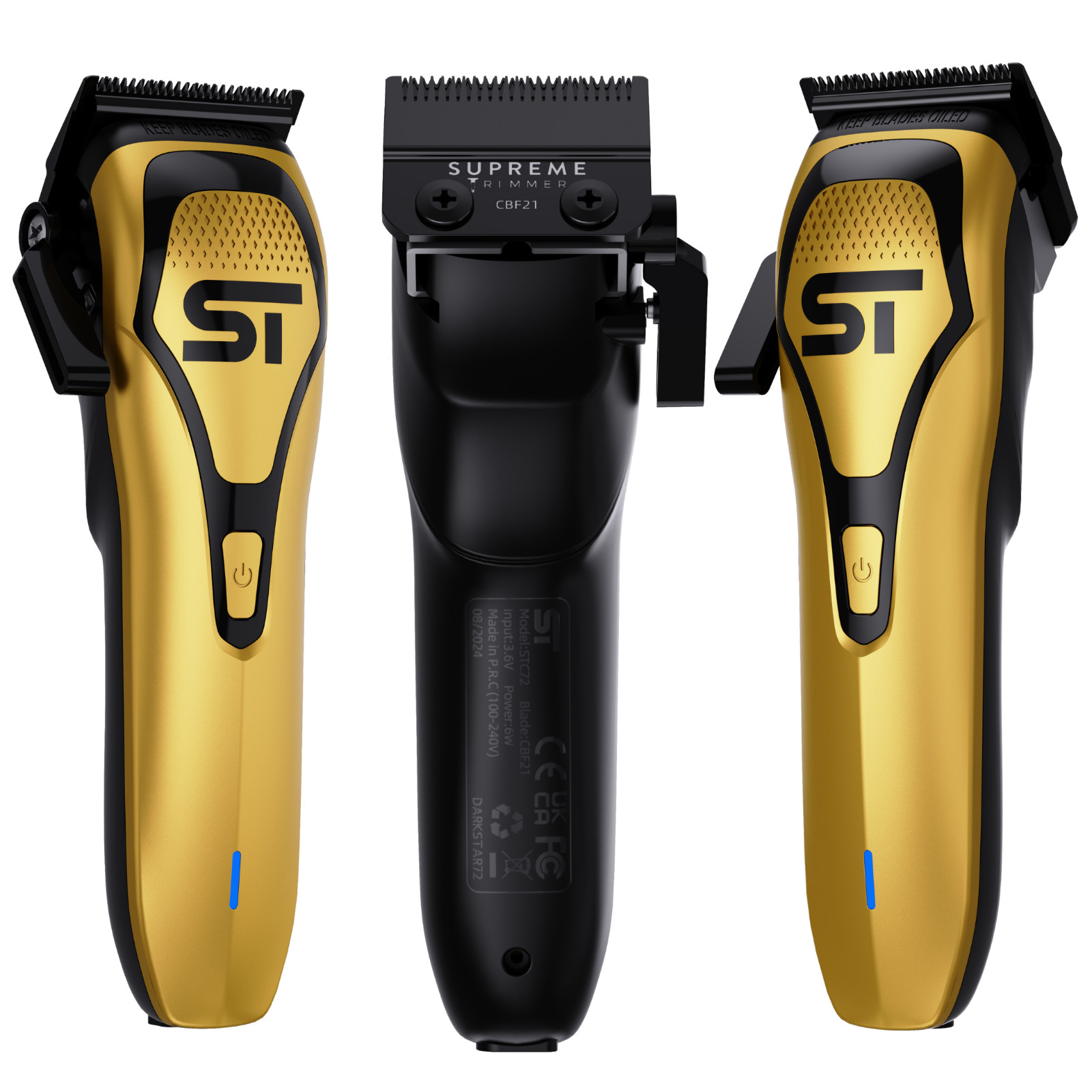 Supreme Trimmer DARKSTAR 72 DLC Fade Clipper w/ Magnetic Vector Motor | Gold