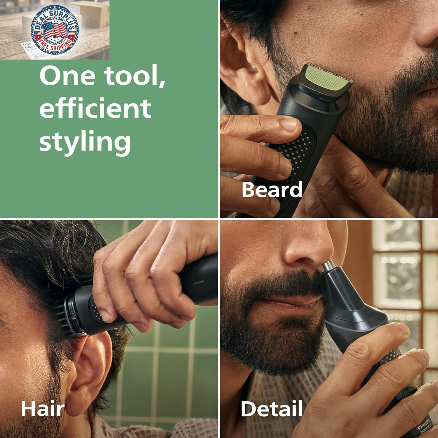 Philips All-In-One 3000 Series 13 in 1 Trimmer, Beard Styler & Men’S Hair Clipp