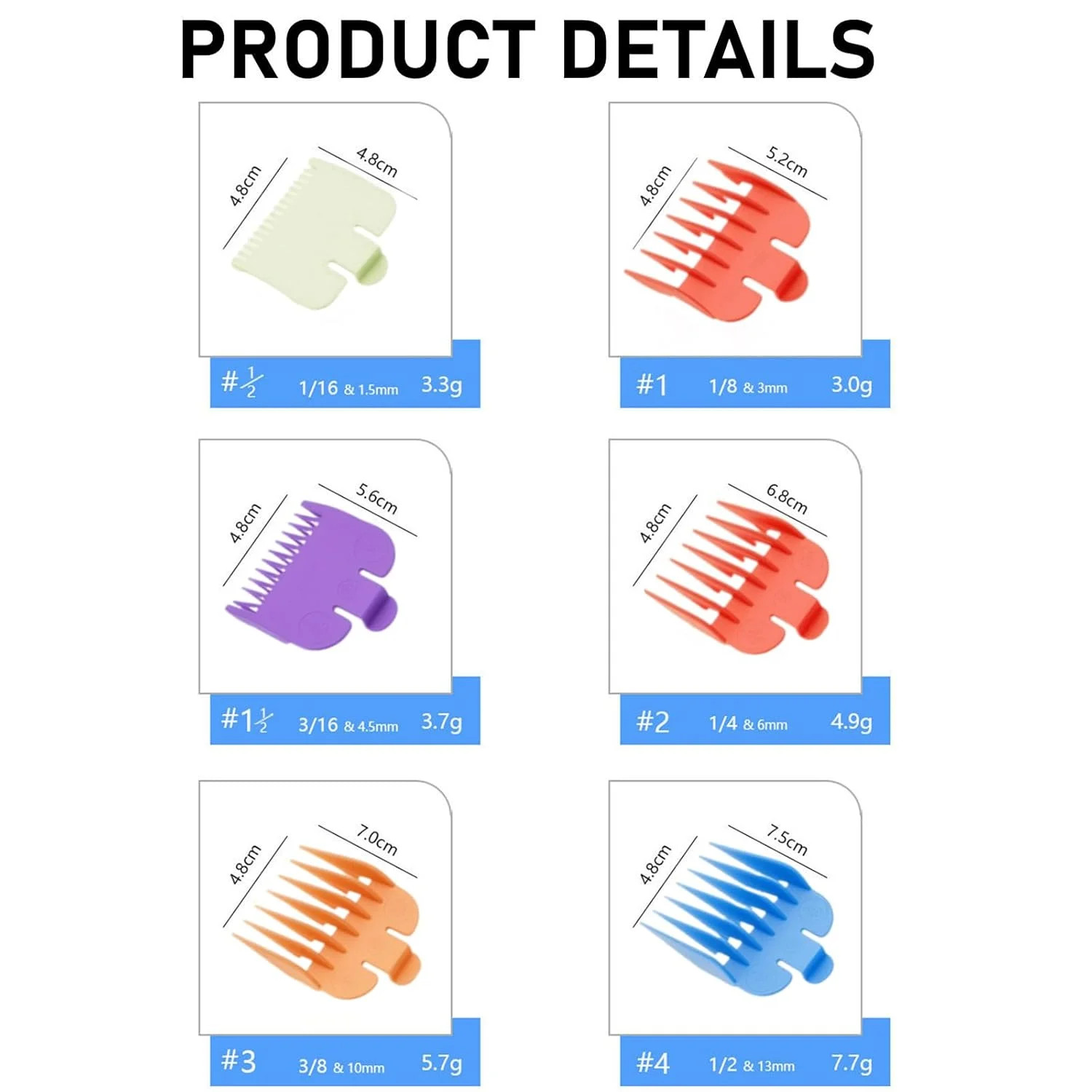 Wahl Clipper Guards Set 1 Pcs Professional Hair Clipper Combs Guides Wahl Rep…