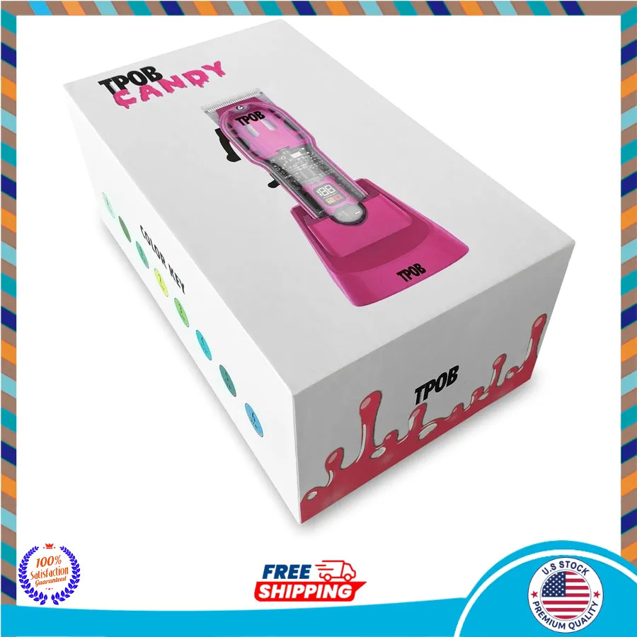 TPOB Slime 2 Barber Hair Clippers 6800 RPM X Fade Blade Matte Green Pink