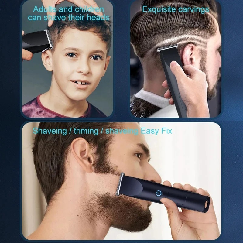 USB Rechargeable Hair Clipper Adjustable Beard Trimmer Cordless Hair Cutter