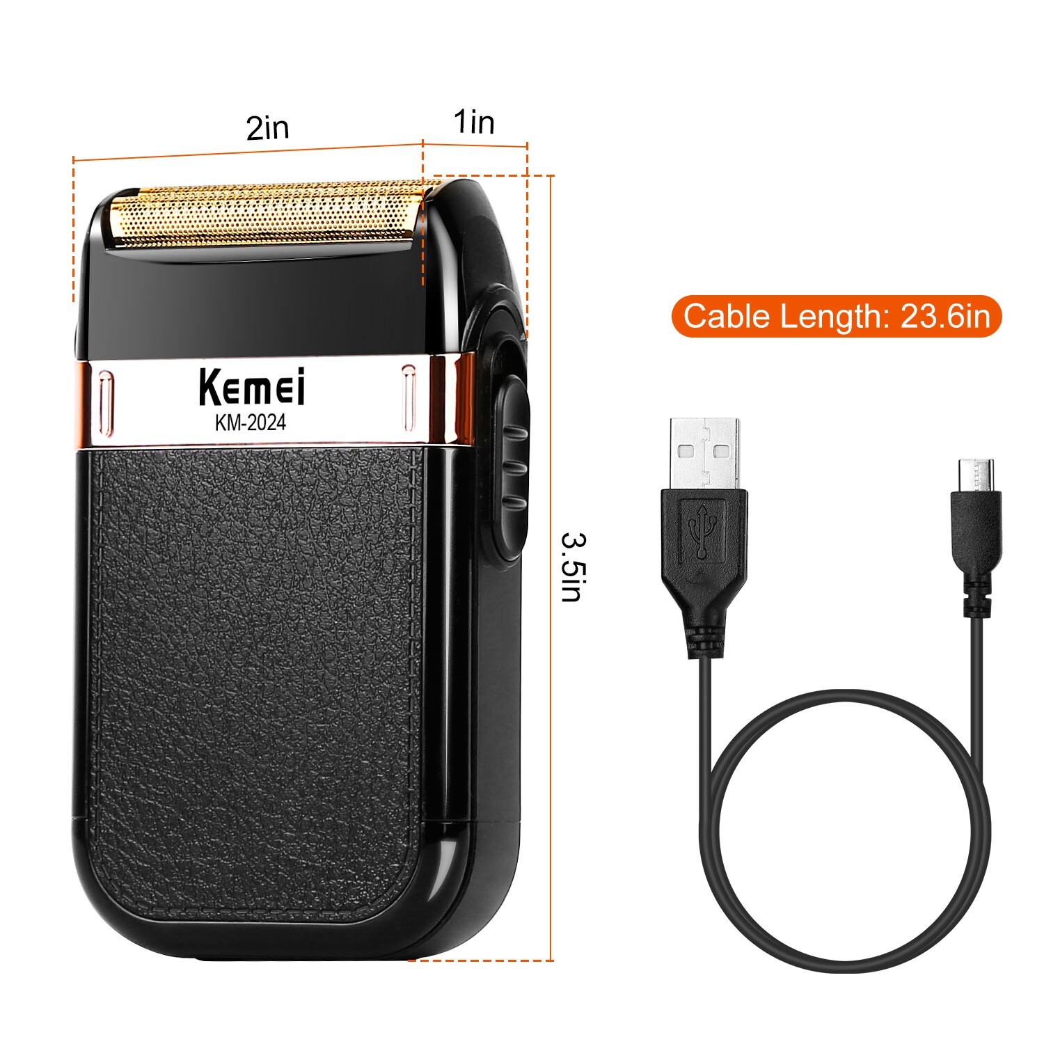 Men’s USB Electric Shaver Trimmer Razor Rechargeable Hair Beard Shaving Machine