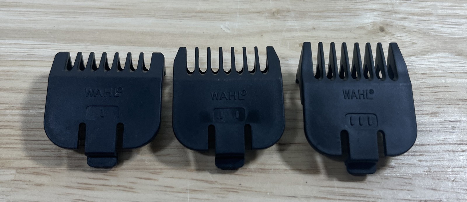 OEM Wahl Trimmer Beard Guide Comb Set – 1/16 – 1/8 – 3/16 – 9818 – 9864 – 59300