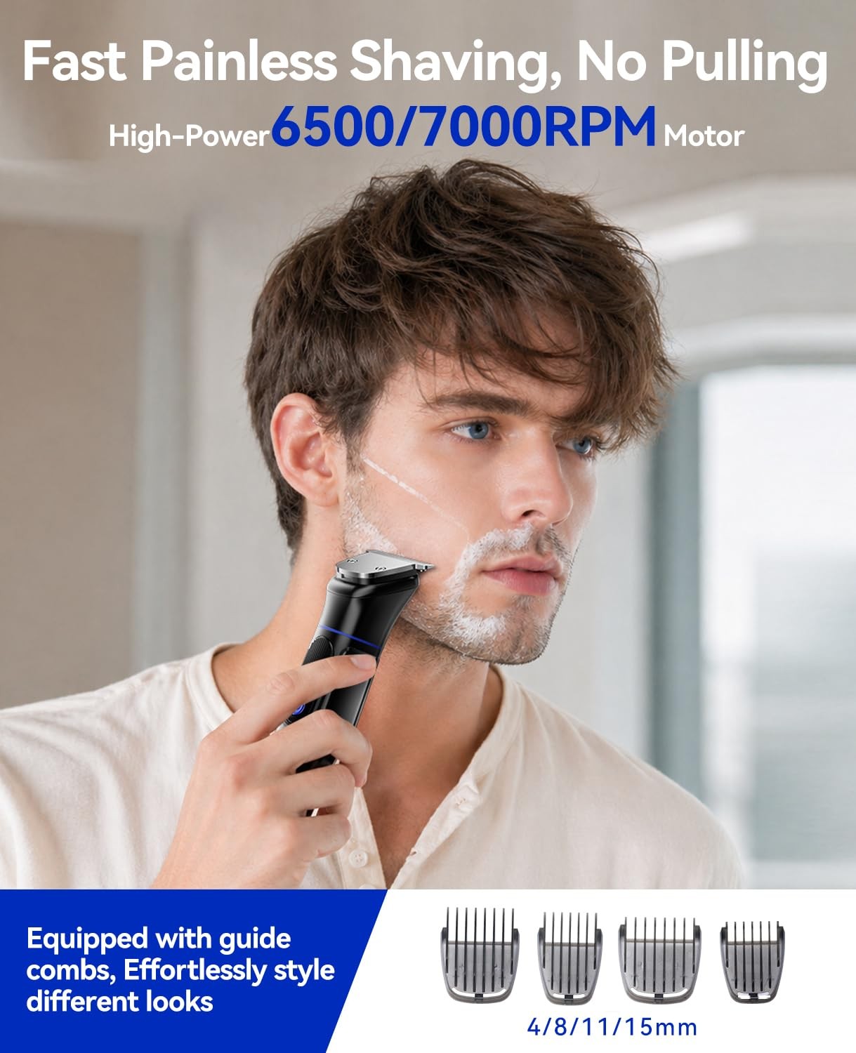 Kensen 6-in-1 Men’s Body Hair Trimmer Groomer Kit Waterproof Charging Base