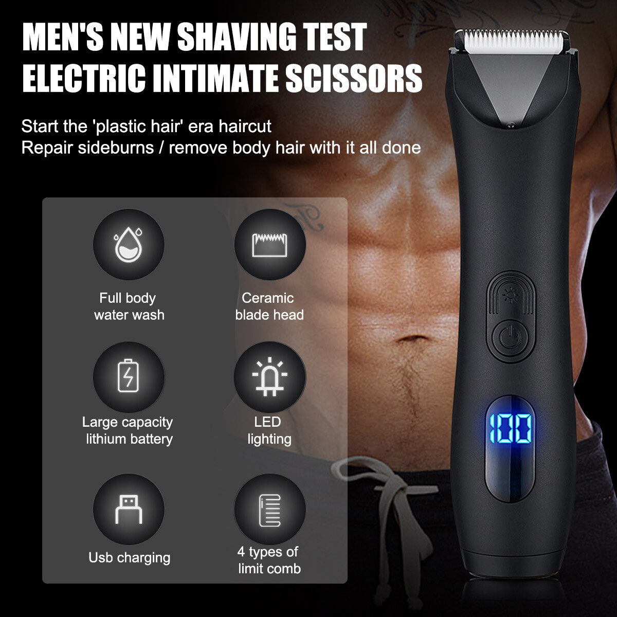 Manscape Ball Trimmer Body Hair Trimmer for Men’s Pubic Hair Trimmer Ball Shaver