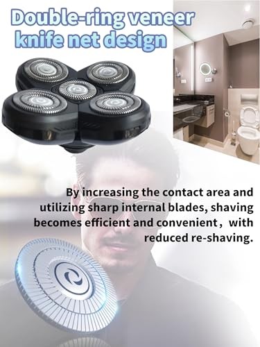 5-Blade Electric Shaver Head Replacement for Freebird