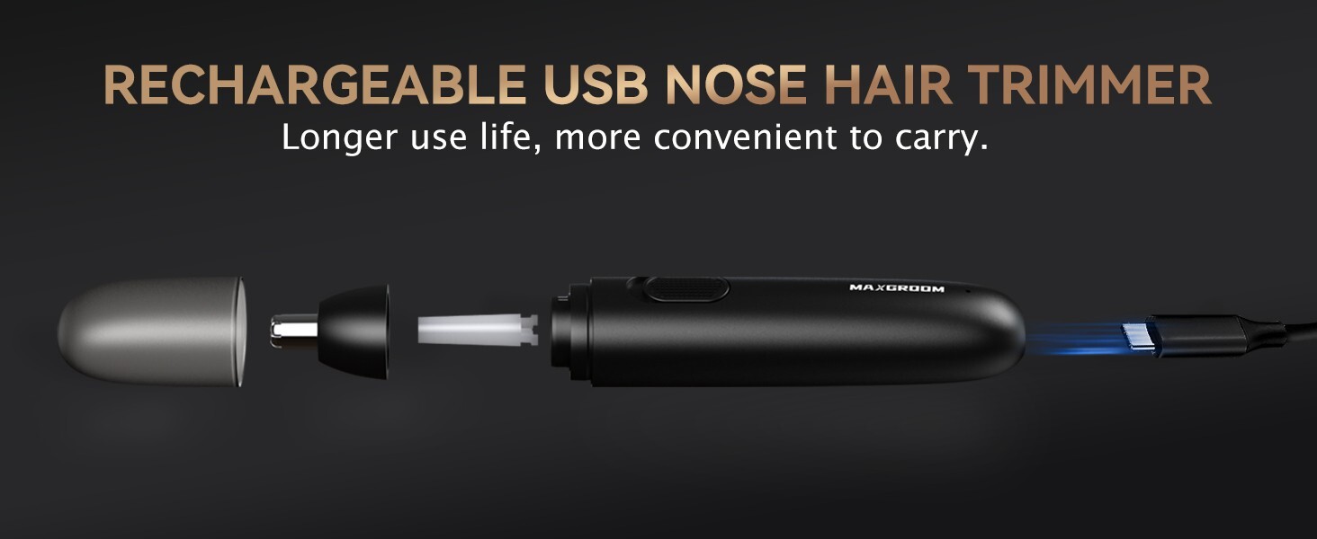 Nose Hair Trimmer For Men Rechargeable Ear Nose Eyebrow Hair Trimmer Shaver