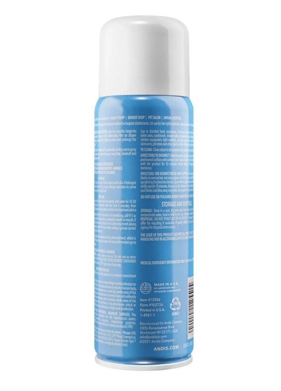 andis COOL CARE PLUS 5in1 CLIPPER TRIMMER BLADES CLEANER LUBRICANT COOLANT SPRAY