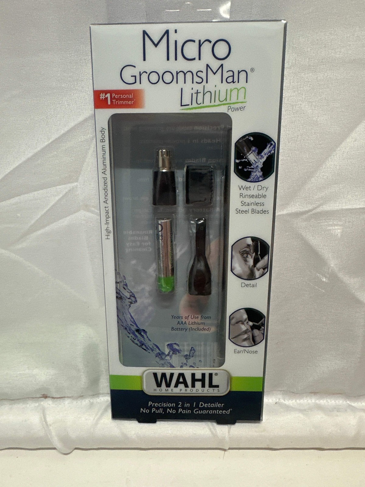 Wahl Micro GroomsMan Lithium Personal Trimmer – 2-in-1 Detailer