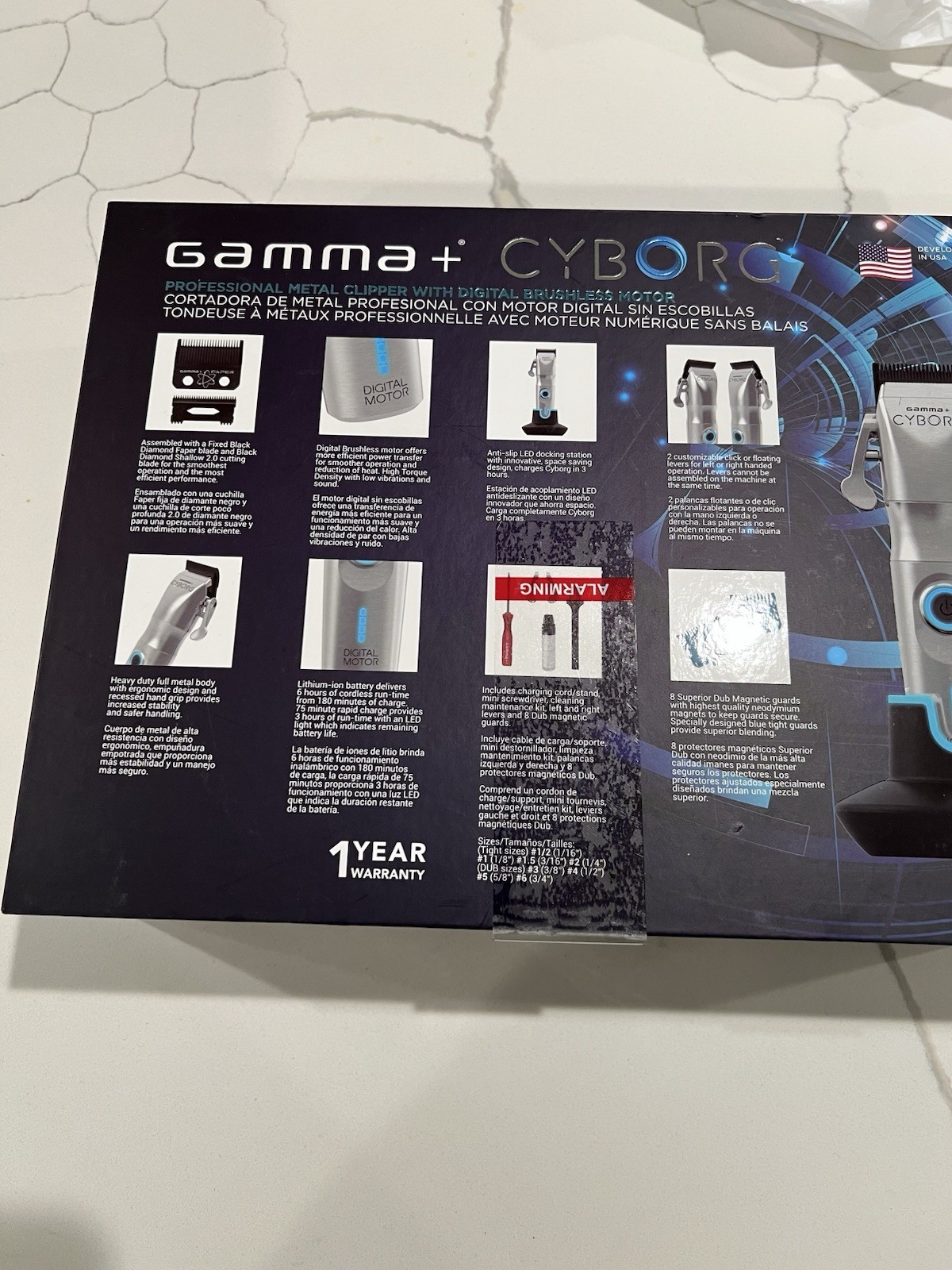 NEW Gamma+ CYBORG Metal Hair Clipper Digital Brushless Motor