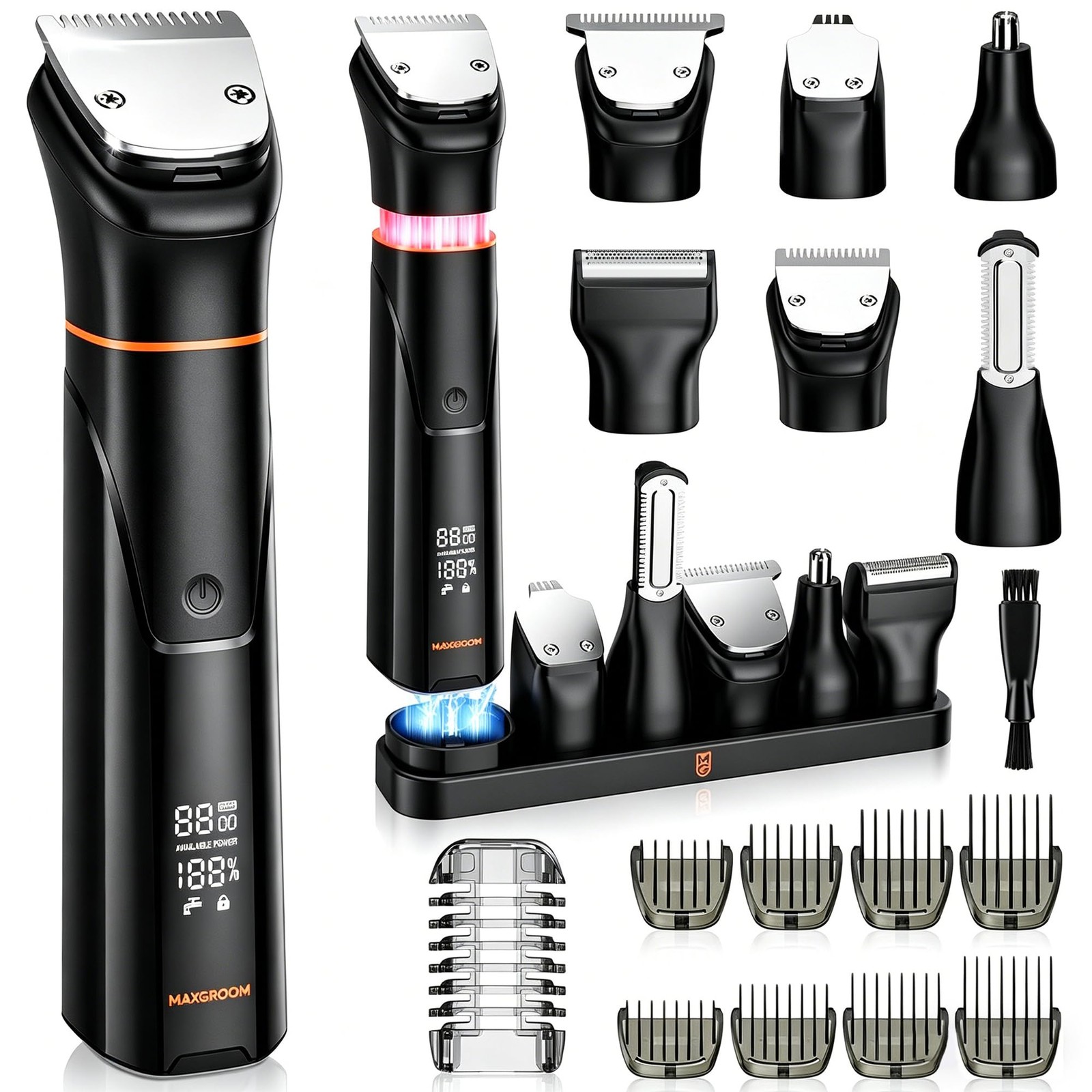 6 in 1 Beard Trimmer for Men, Waterproof Cordless Electric Razor Shaver, Men’…