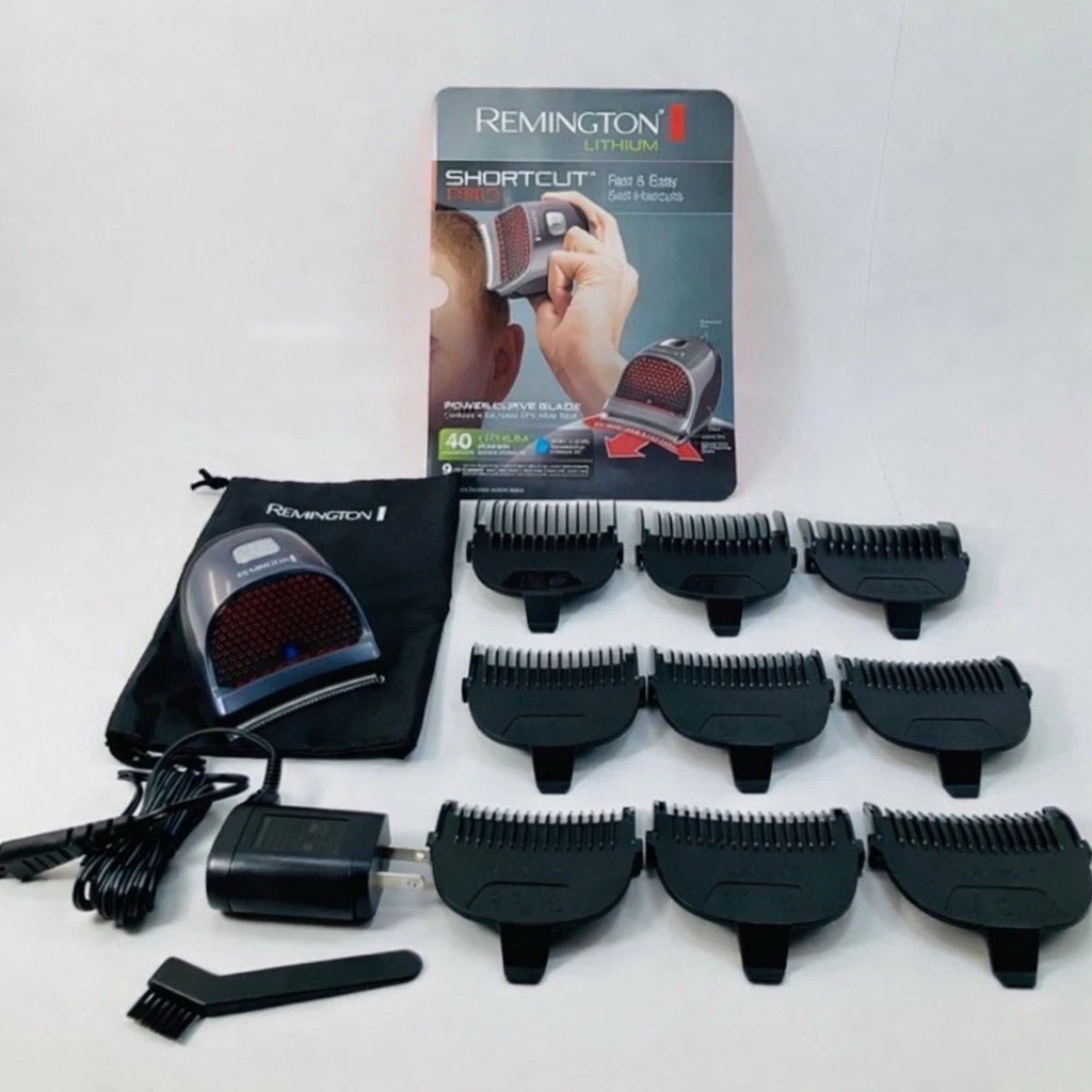 Remington HC4250 Shortcut Pro Self Haircut Kit Lithium Cordless Clipper 9 Combs